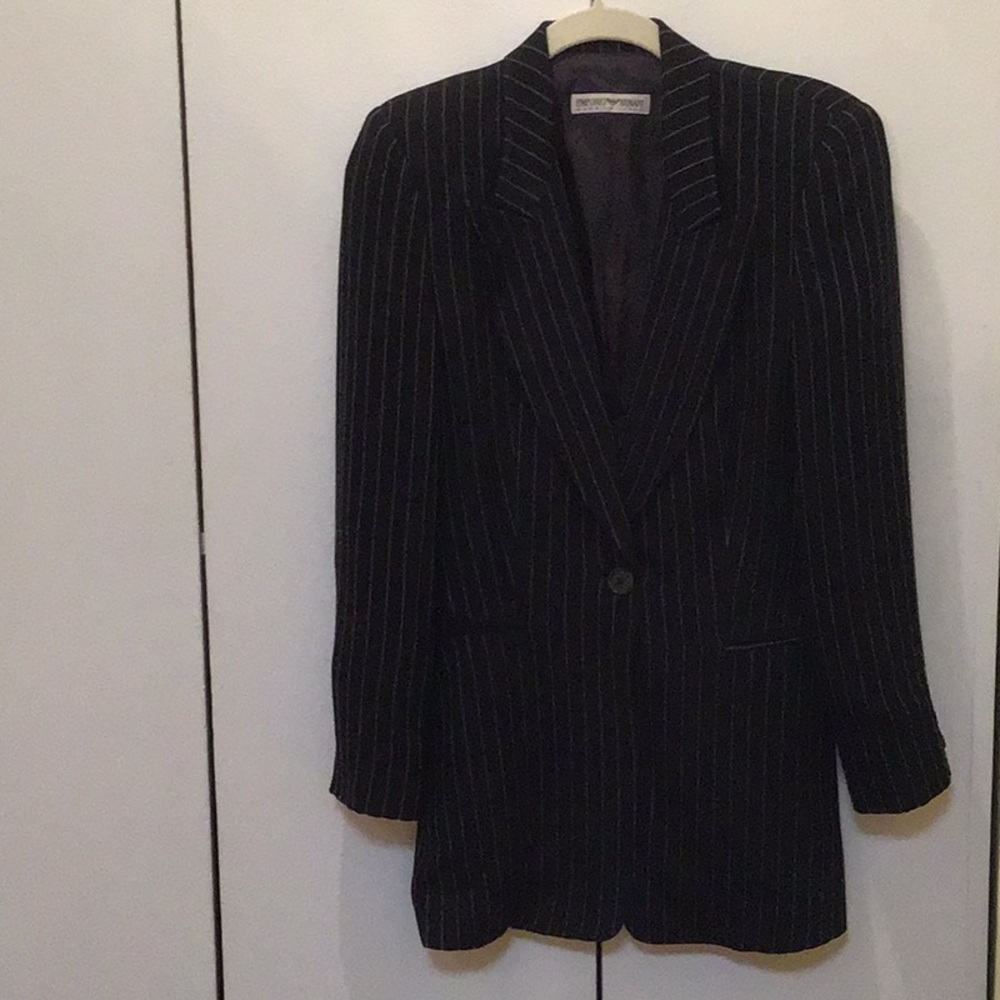 EMPORIO ARMANI PINSTRIPE, DARK NAVY SUIT